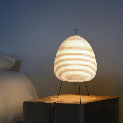 Japanese Design Akari Wabi-sabi Yong Table Lamp Printed Rice Paper Lamp