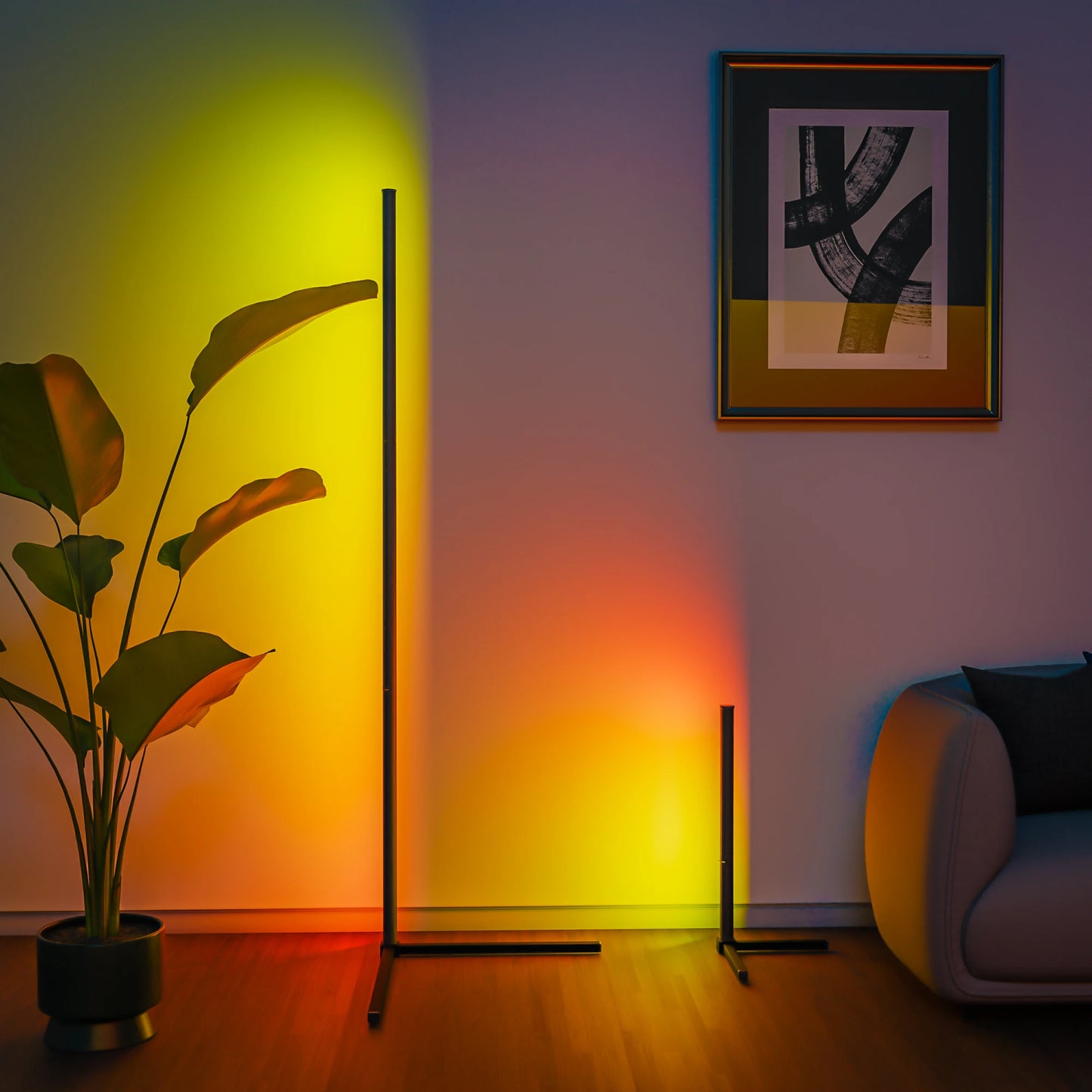 Smart RGB Dream Colour Dimmable Corner Floor Lamp Stand Smart APP LED