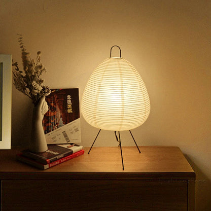 Japanese Design Akari Wabi-sabi Yong Table Lamp Printed Rice Paper Lamp